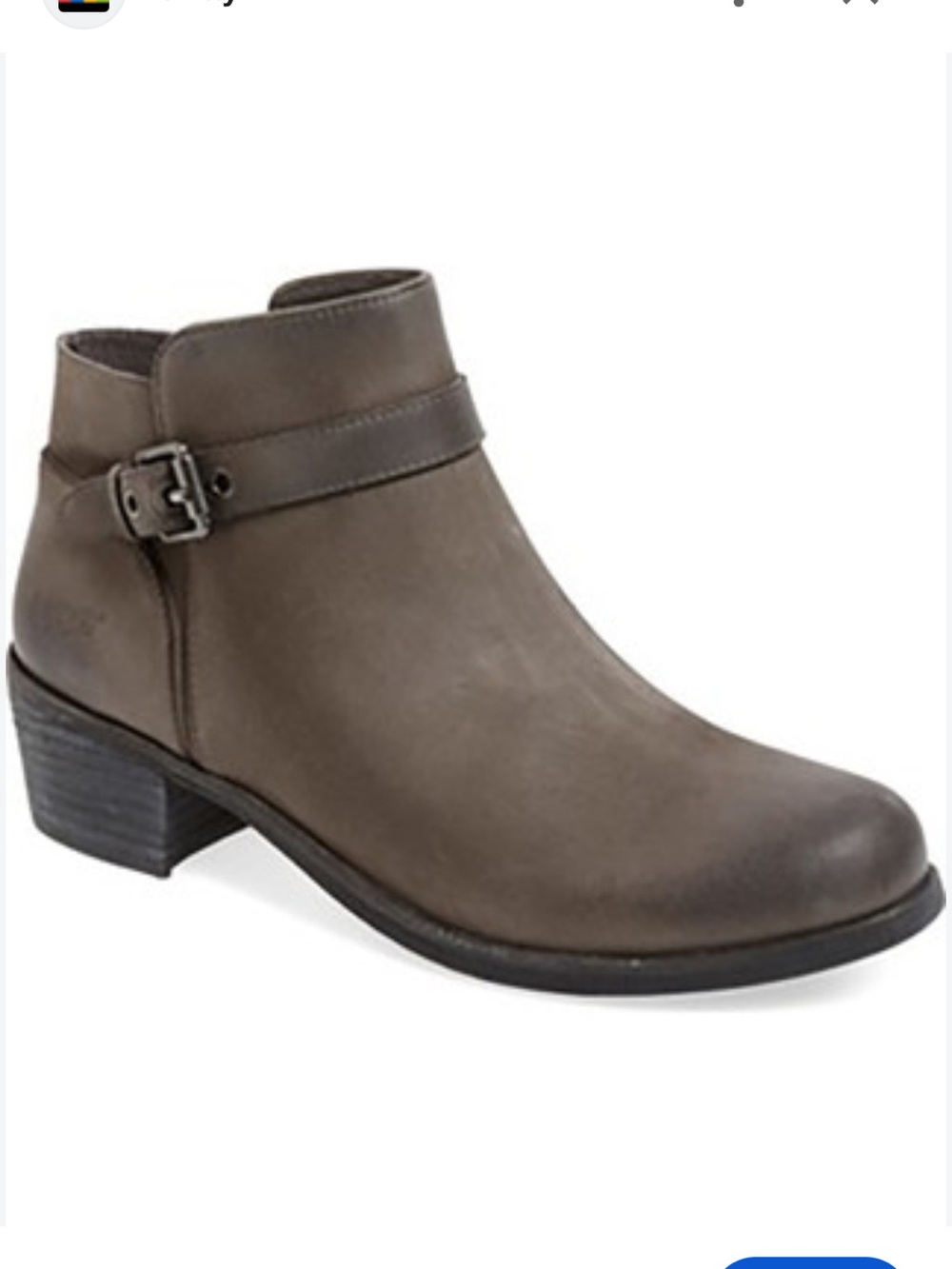 UGG Bellamy Brown Nubuck Leather Ankle Booties size 7.5 US